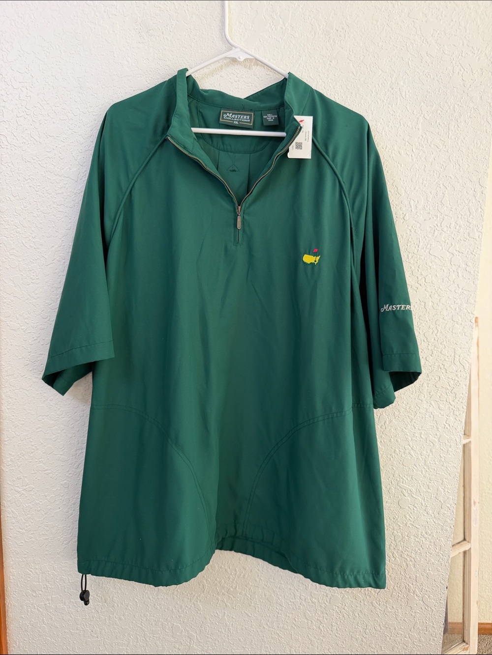 Masters Collection Green Short-Sleeve Quarter-Zip Pullover with Yellow Logo XXL